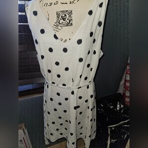 A New Day Womans Polka Dot V Neck Dress Size Xl